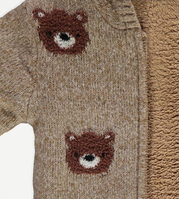 George Bear Knitted Zipped up Cardigan