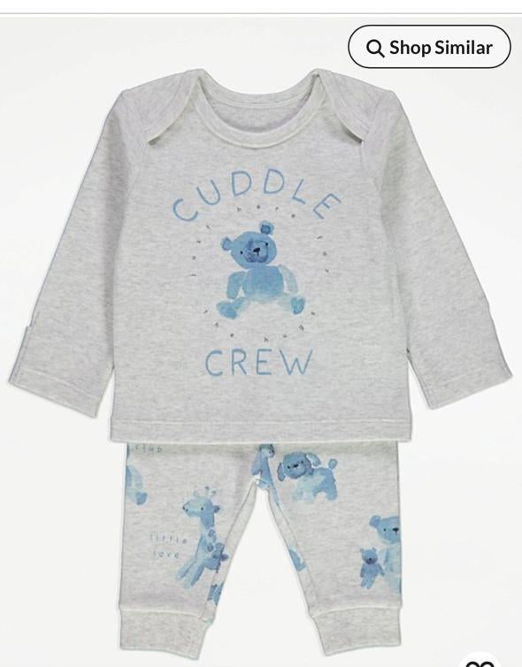 George 3pc Dressing Gown & Pyjamas Set
