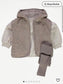 George Mocha Fleece Hooded Gilet Sweatshirt & Legging Set