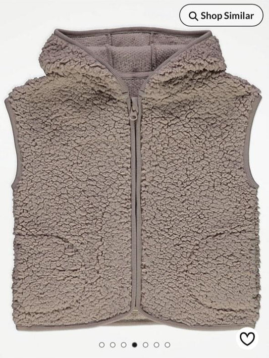 George Mocha Fleece Hooded Gilet Sweatshirt & Legging Set