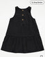 George Cream Striped Top & Denim Frill Pinafore