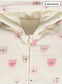 George Cream Bear Fleece 3D Ear Hooded Sleepsuit