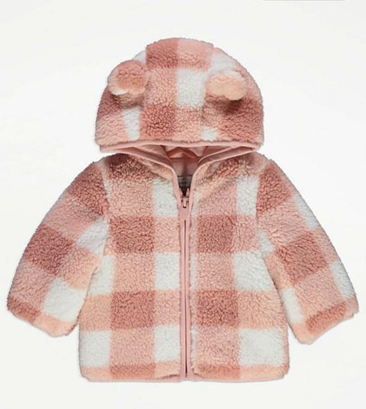 George Checked Sherpa Hooded Jacket