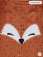 George Printed Fox Face Fleeced  shirt & Trouser Set
