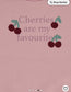 George Embroidered Cherry on Pink Sweatshirt & Trouser Set