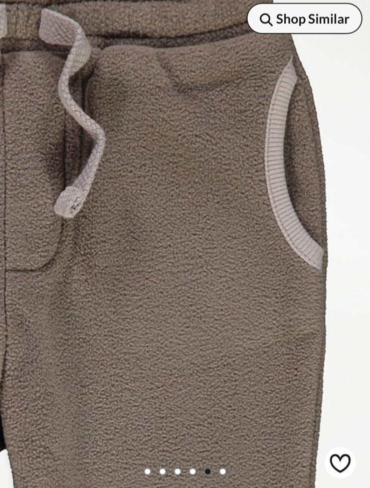 George Mocha Fleeced  Zipped Sweatshirt & Joggers Set