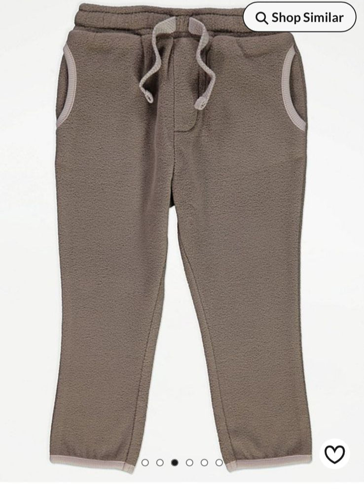 George Mocha Fleeced  Zipped Sweatshirt & Joggers Set