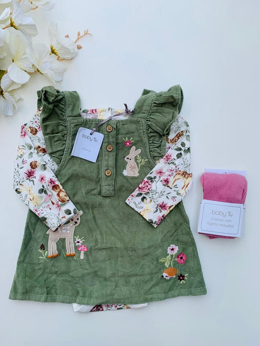 Tu Clothing Woodland Friend  Pinny Frock