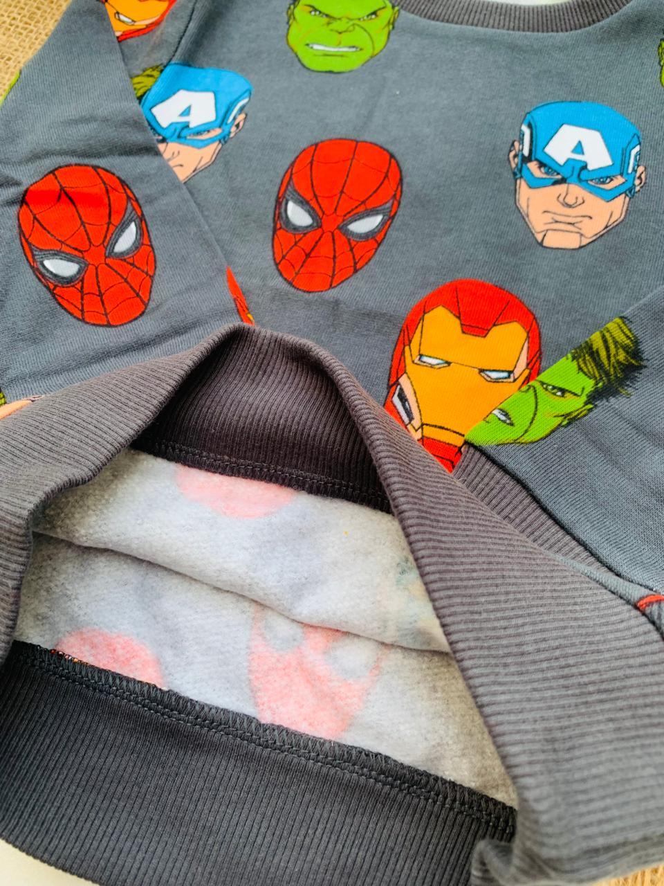 George Printed All over Marvel Sweatshirt & Trouser Set