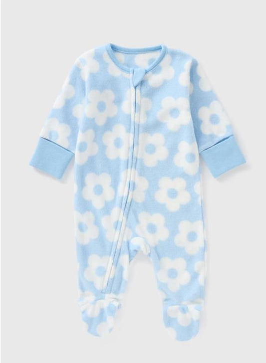 Matalan Fleeced Flower Sleepsuit
