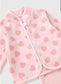 Matalan Fleece hearts Upper & Trouser Set