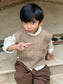 3pc Knitted Sweater,Collared Shirt with baggy Pants set