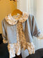 Floral Corduroy Frock with Cardigan