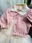 Formal Frock with Pink Bow Cardigan