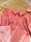 Corduroy Frock with Matching Tights & Headband