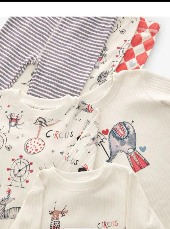 Next "Circus" Ribbed Shirt & Trouser Set