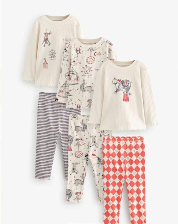 Next "Circus" Ribbed Shirt & Trouser Set