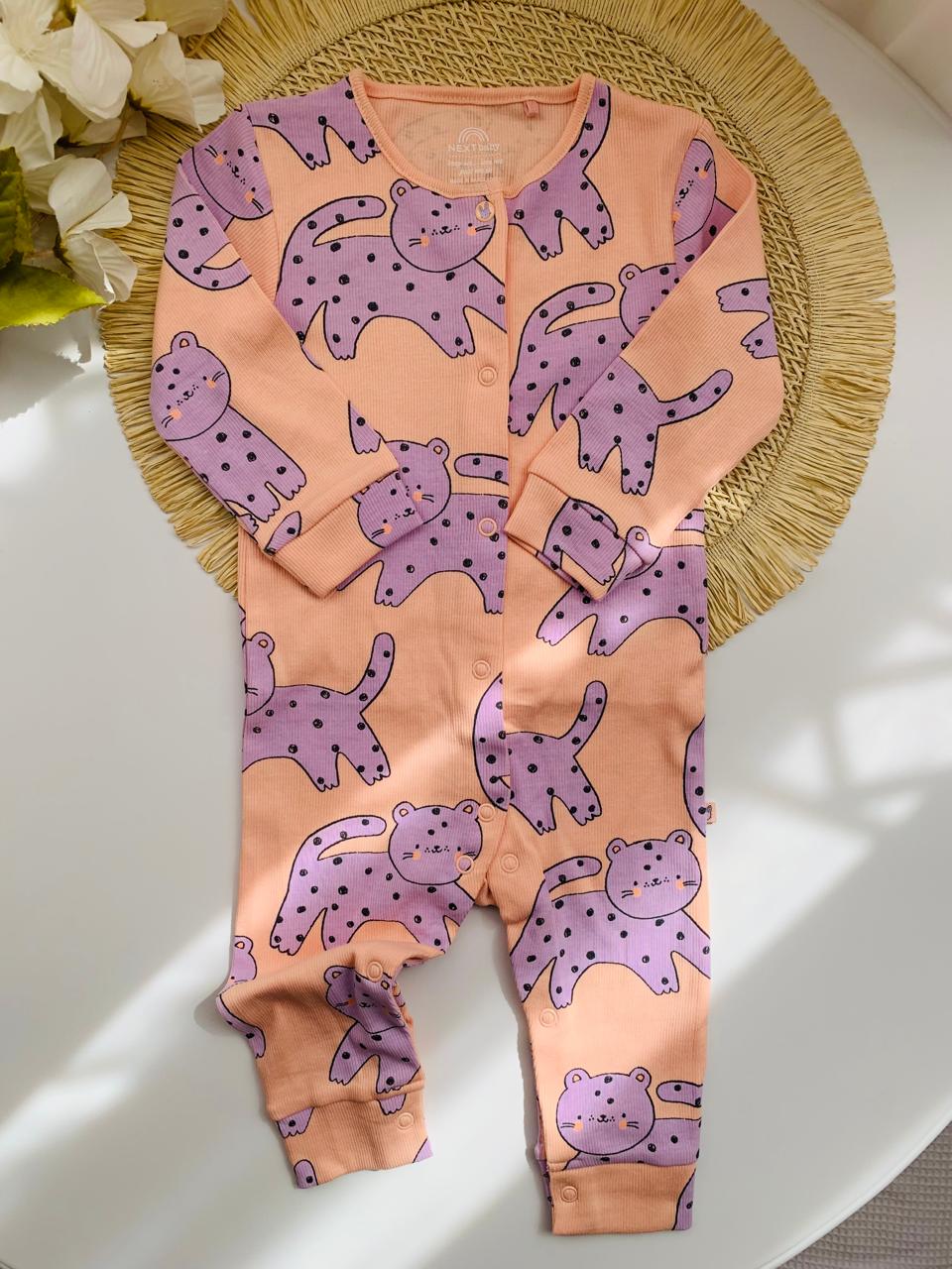 Next kittens Print Sleepsuit