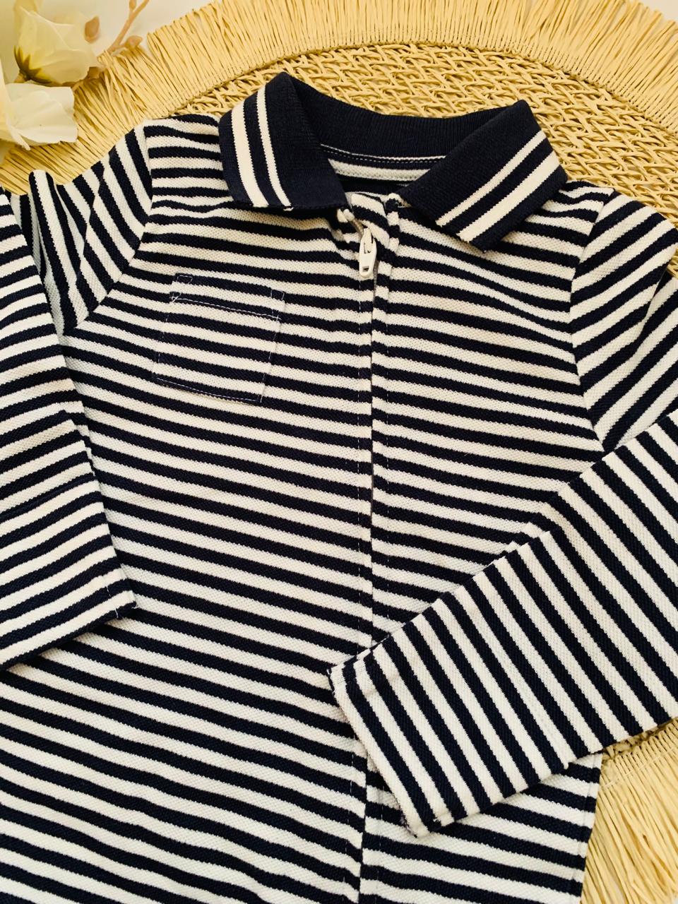 Tu Clothing stripes Footless Sleepsuit