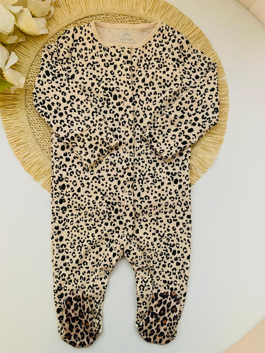 Next Leopard Print Sleepsuit