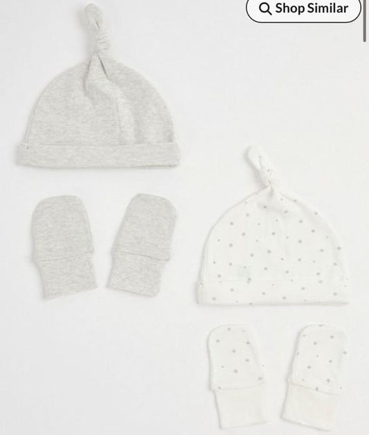 George Pack of 2 Caps & Mittens Set