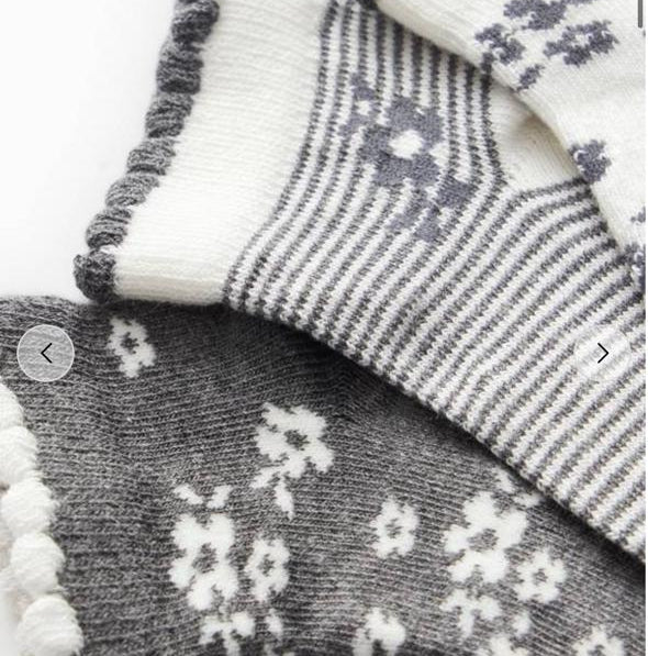 Tu Clothing Pack of 5 Mono Flower Socks