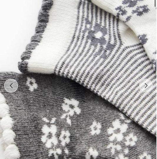 Tu Clothing Pack of 5 Mono Flower Socks