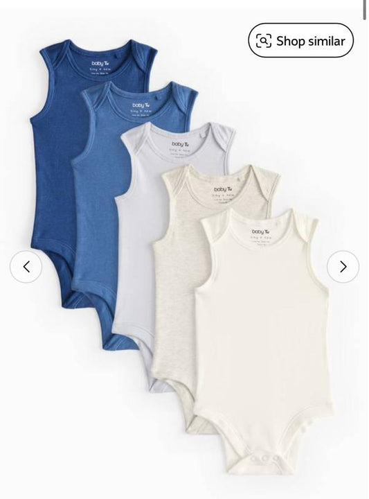 TU Clothing Pack 5 Sleeveless Bodysuits