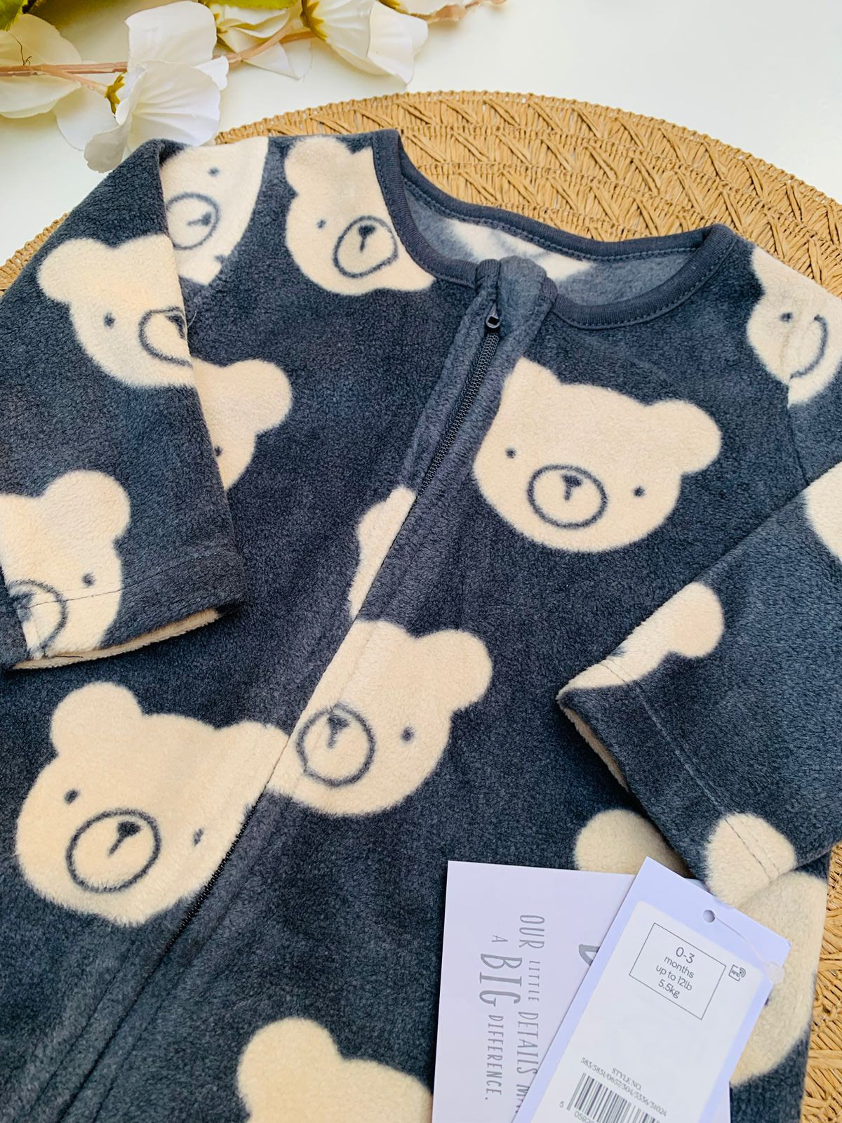 George Bear Fleece Sleepsuit