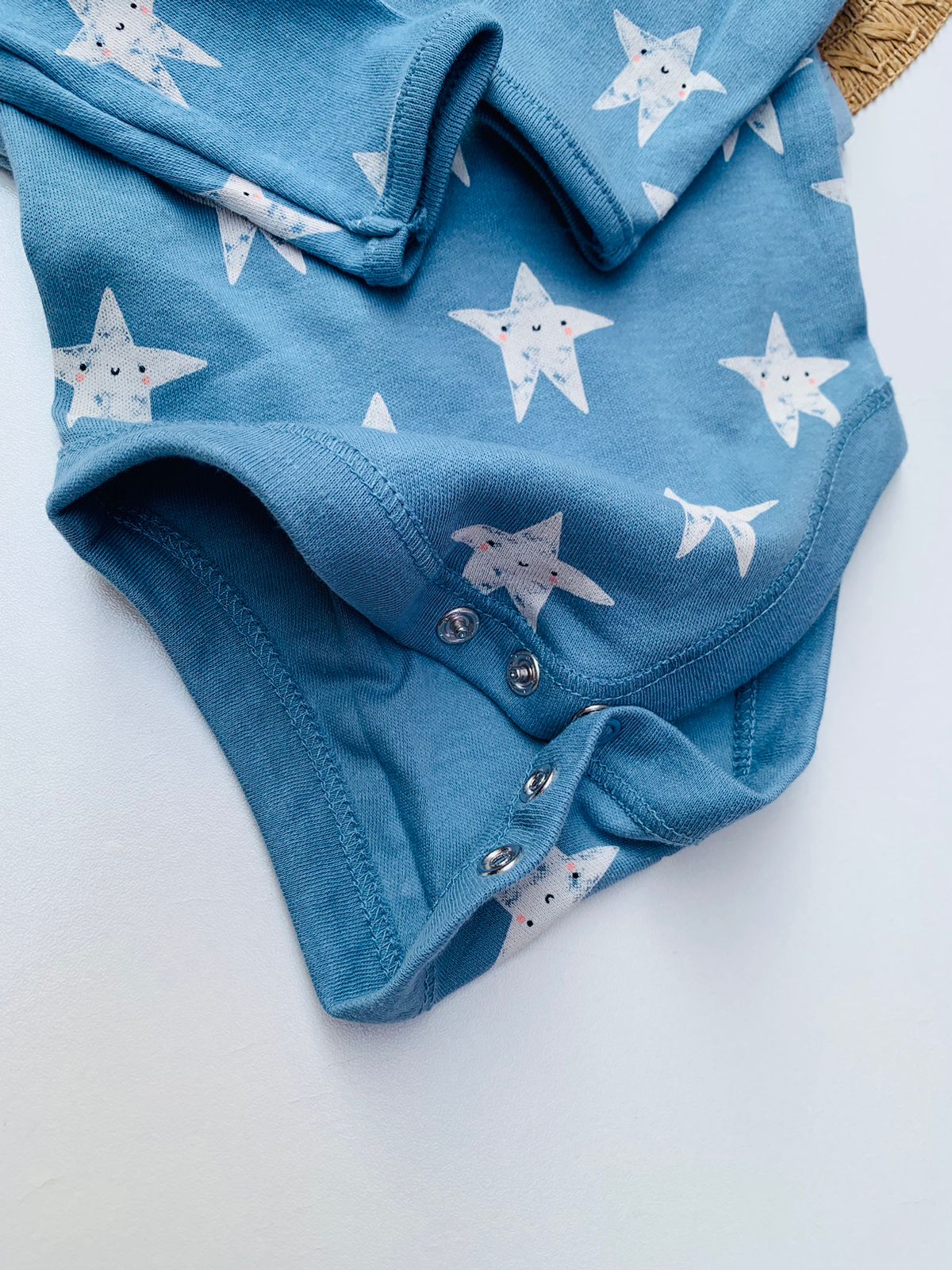 George Pack of 3 Star Print Long Sleeve Bodysuits