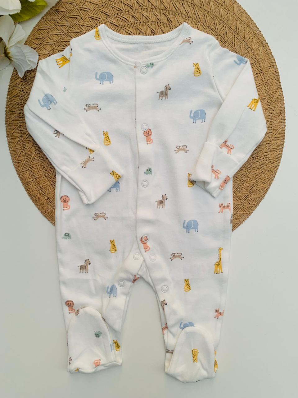 George Safari Print Sleepsuit