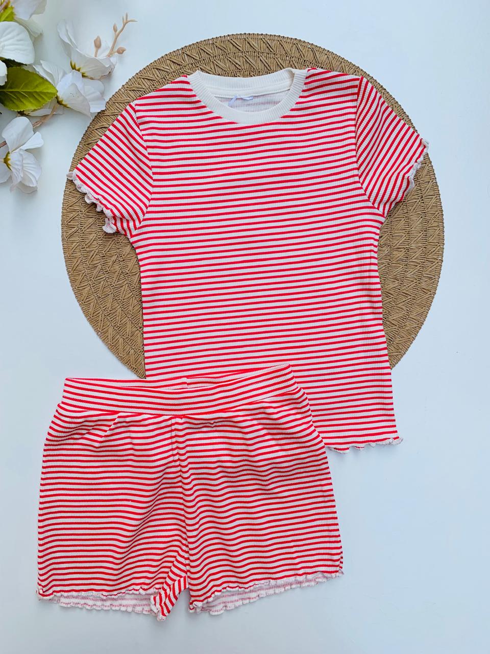 George Striped Shirt & Short Set