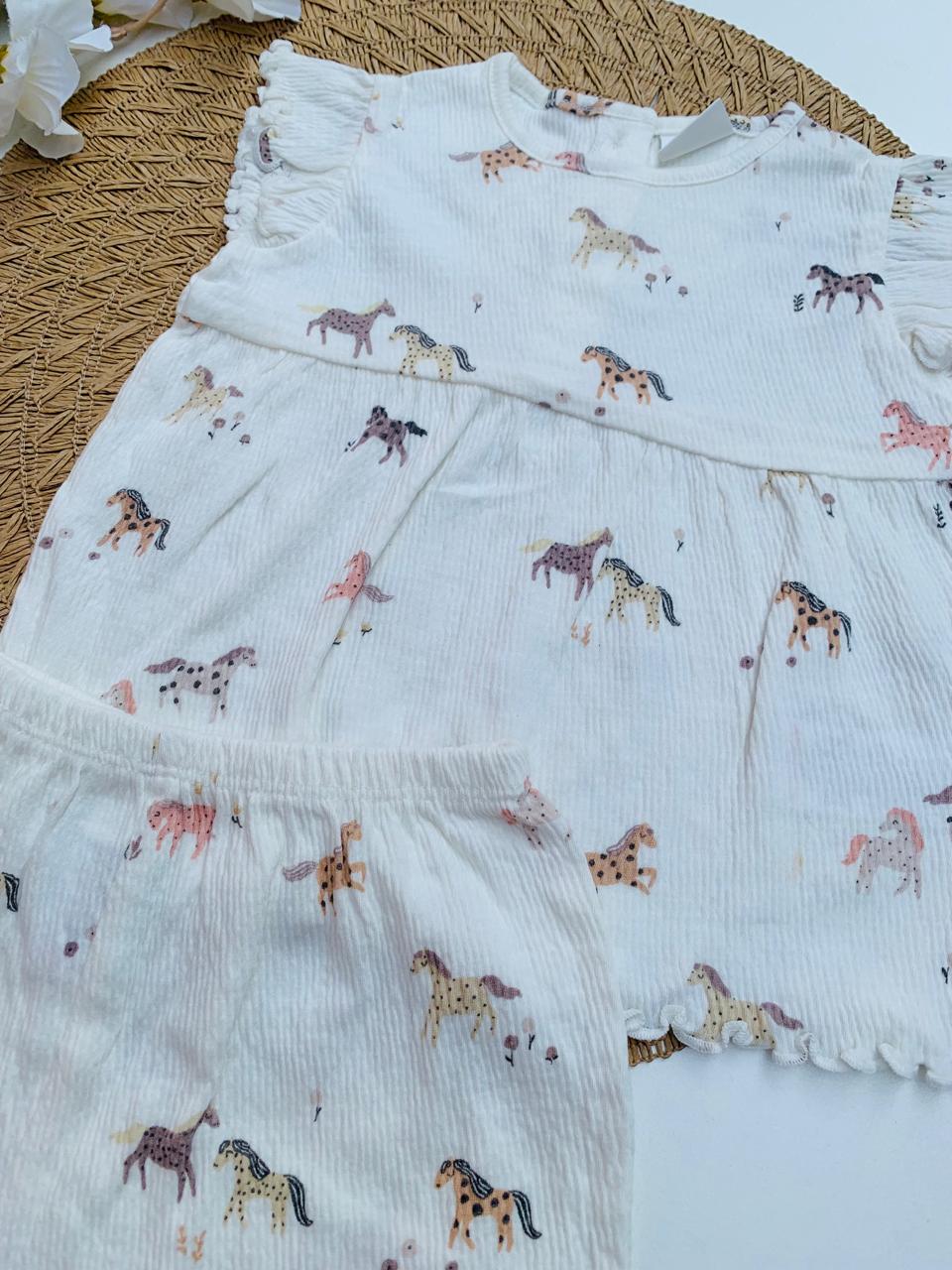 Next Horse Frock & Shorts Set