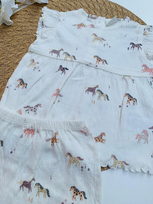 Next Horse Frock & Shorts Set