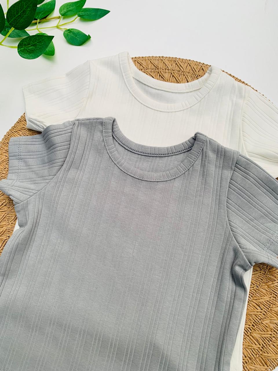 George Pack of 2 Ribbed T-Shirts