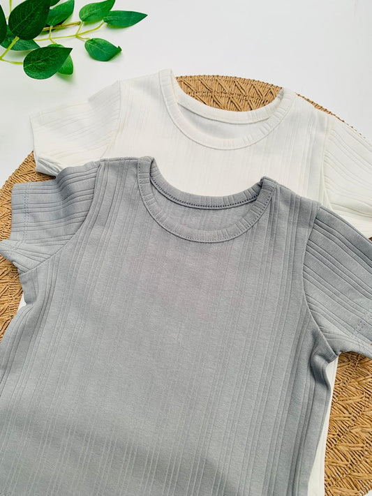 George Pack of 2 Ribbed T-Shirts