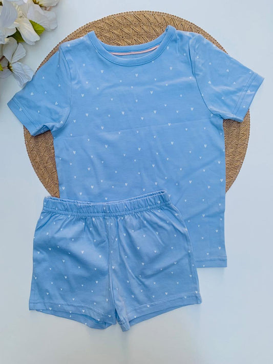 George Hearts Print Shirt & Shorts Set