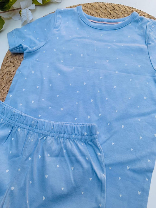George Hearts Print Shirt & Shorts Set