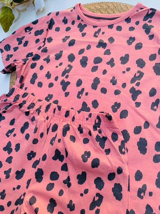 George Leopard Print Shirt & Shorts Set