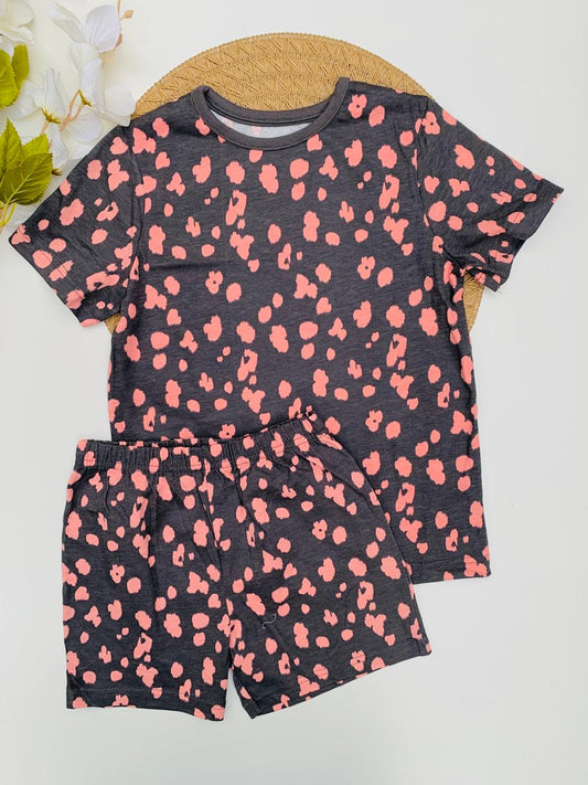 George Leopard Print Shirt & Shorts Set