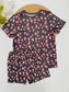 George Leopard Print Shirt & Shorts Set