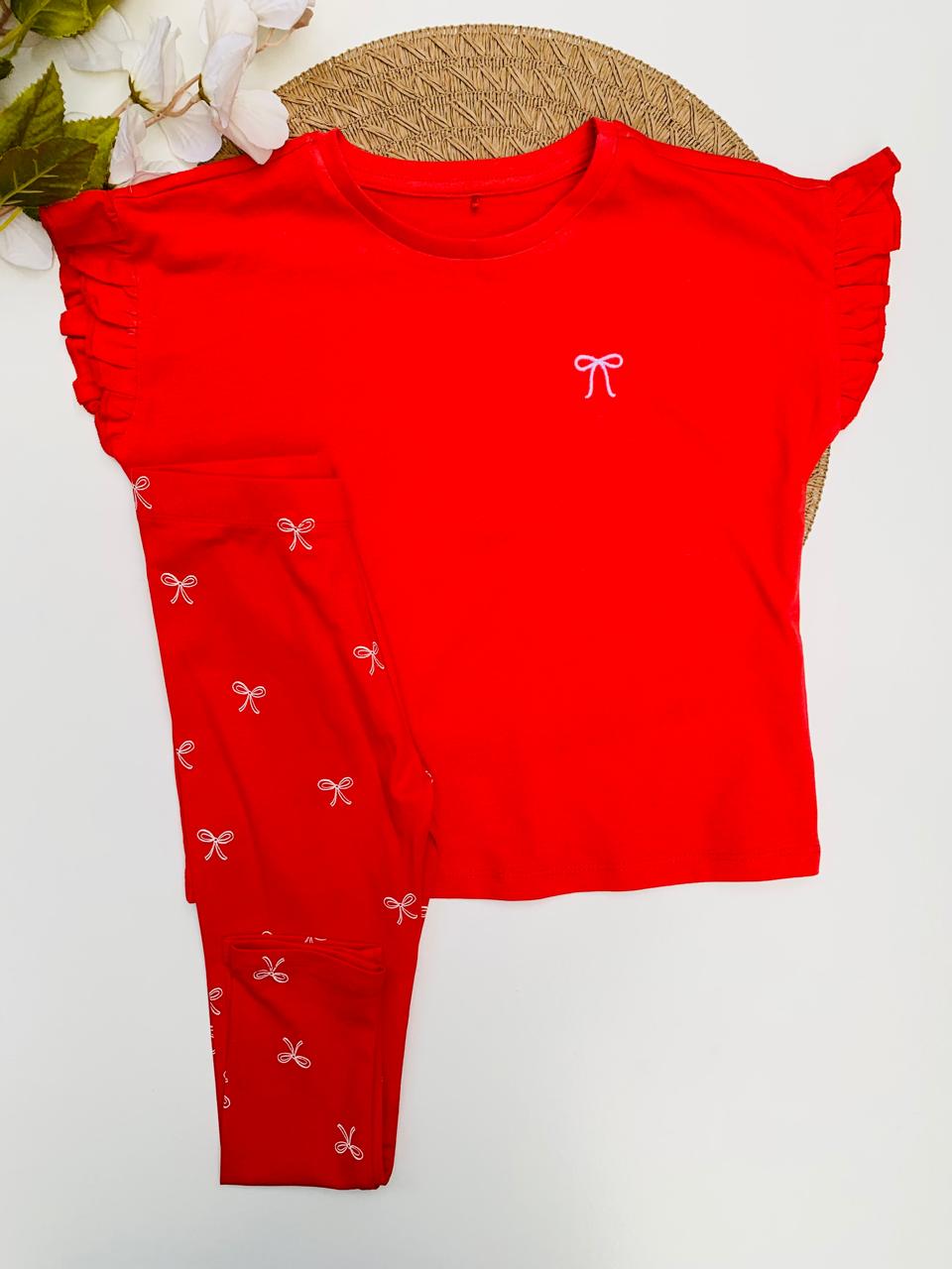 George Ribbed Bow Shirt & Trouser Set