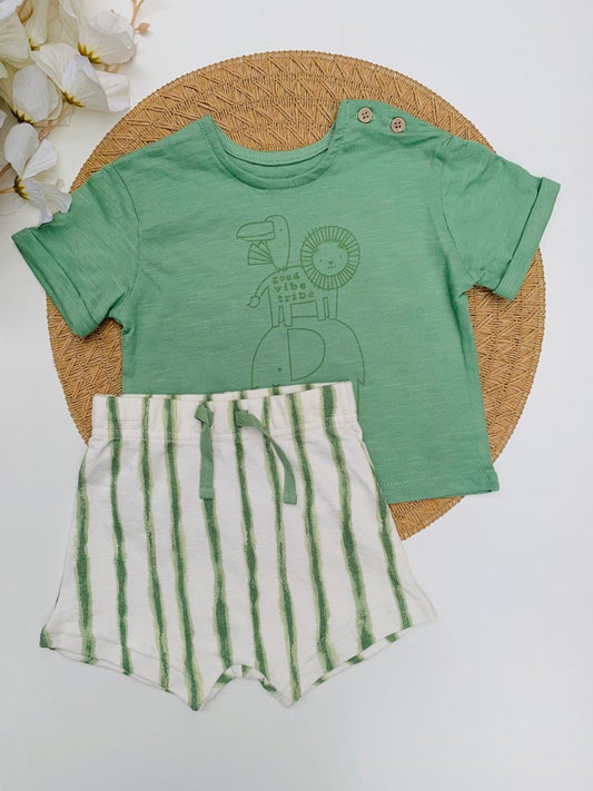 George "Good vibes Tribes" Shirt & Shorts Set