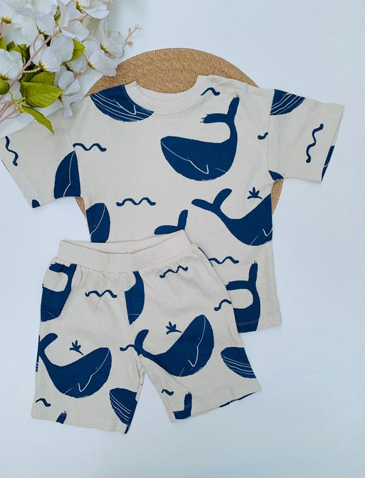 Next Whales Shirt & Shorts Set