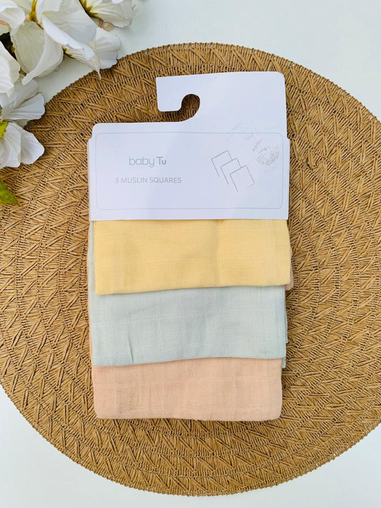 Tu Clothing Pack of 3 Muslin Squares