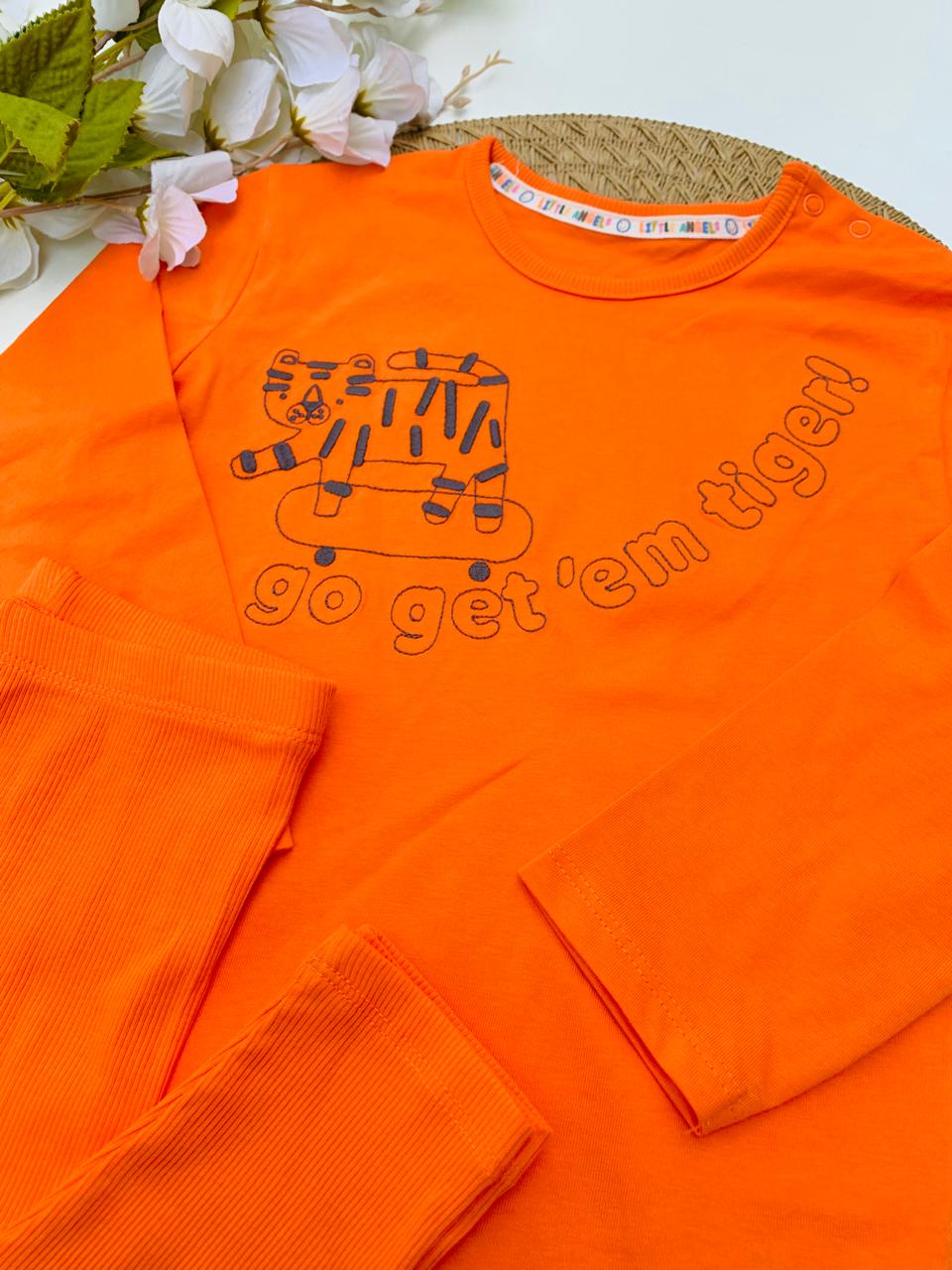 George Cat Print Shirt and Trouser Set