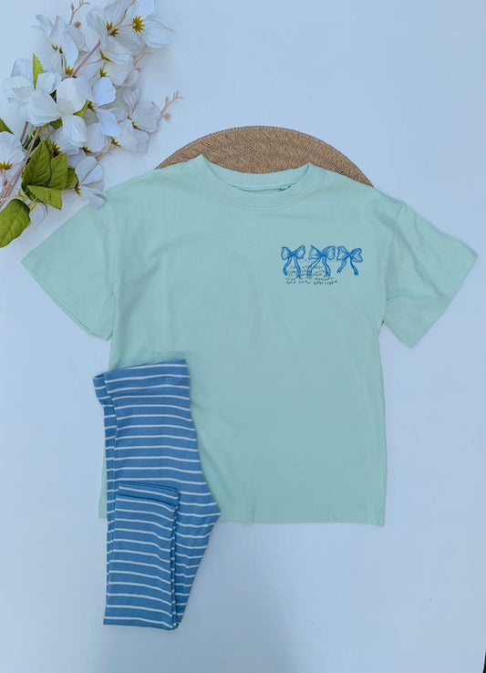 Next Bow Print Shirt and Trouser Set