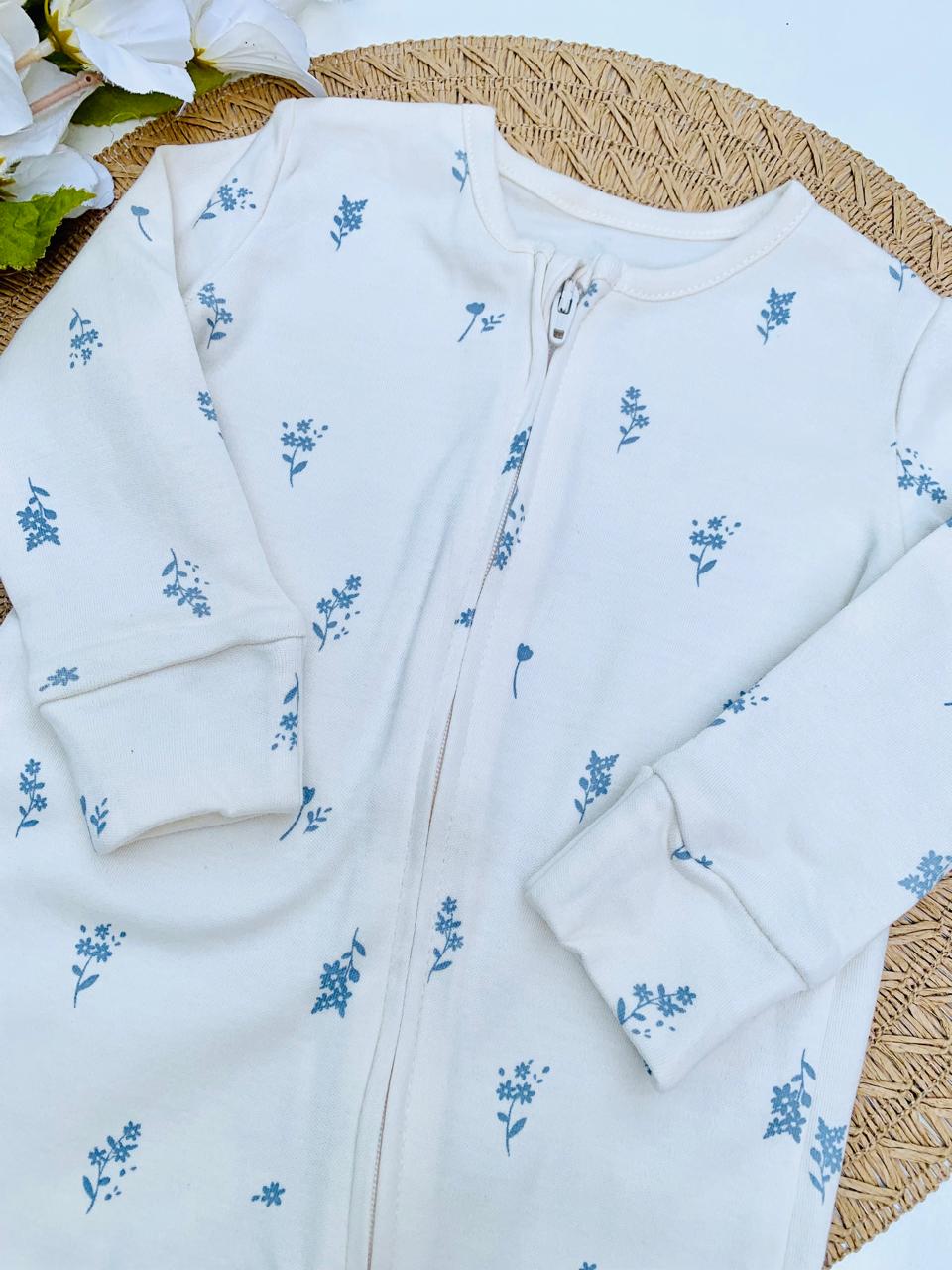 George Flower Print Sleepsuit