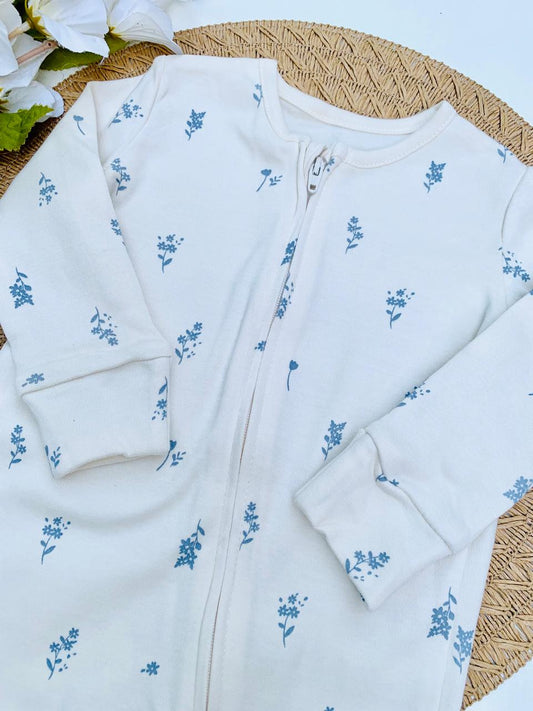 George Flower Print Sleepsuit