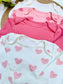 George Pack of 4 Flower Heart Long Sleeve Bodysuits
